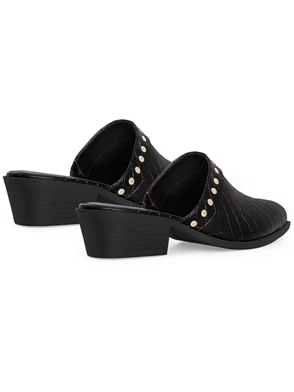 Rebecca Minkoff Barb Studded Croc-Embossed Mule | Black | Size 7 | NWT - Picture 6 of 8